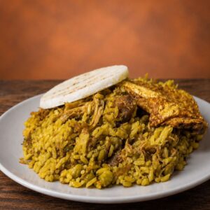 Lechona con Arepita y Corteza (piel)